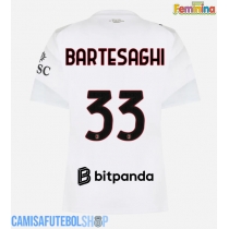 Camisa de time de futebol AC Milan Davide Bartesaghi #33 Replicas 2º Equipamento Feminina 2026-27 Manga Curta
